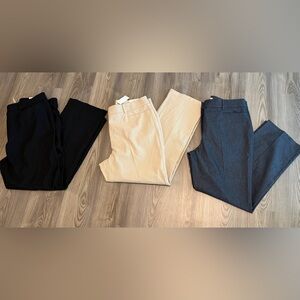 Loft Curvy the Parker Straight Leg Pant lot of 3 Women’s size 14 NWT Career